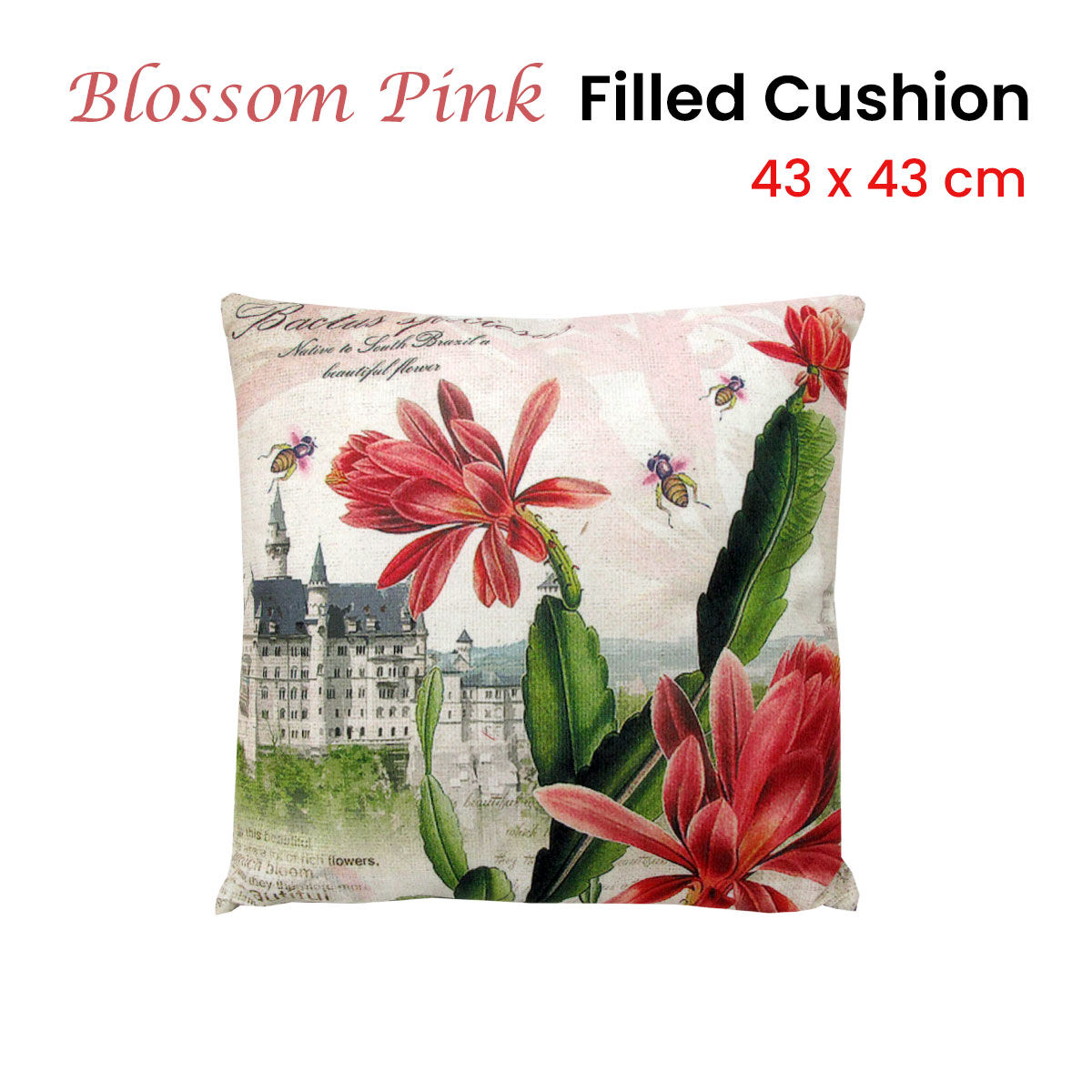 J.Elliot Home Pink Filled Cushion 43 x 43 cm Price
