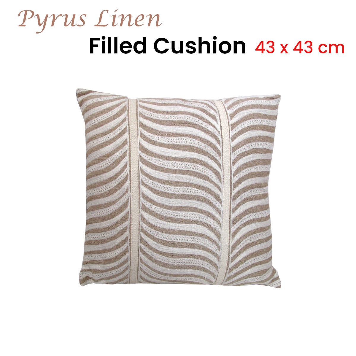 J.Elliot Home Pyrus Embroidered Linen Filled Cushion 43 x 43 cm Price