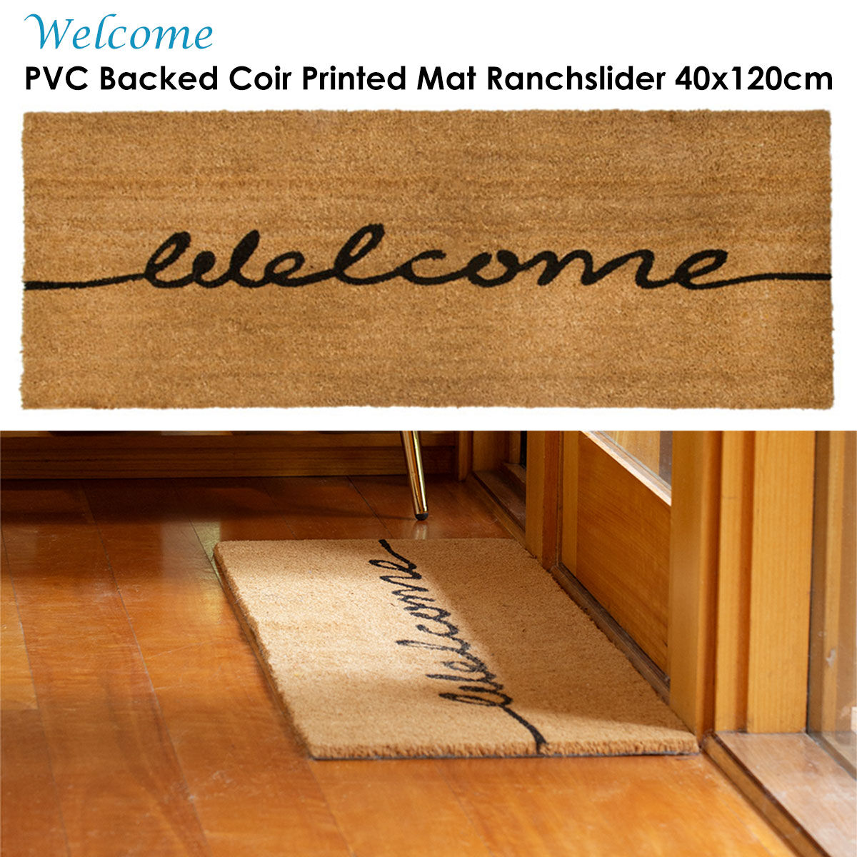 J.Elliot Home Welcome PVC Backed Coir Printed Mat Ranchslider Price