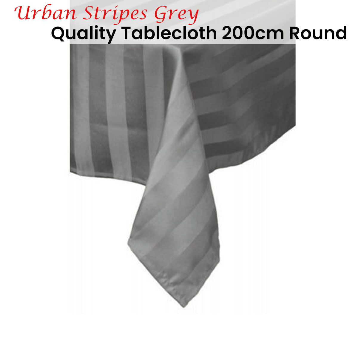 Quality Urban Grey Tablecloth 200 cm Round Price