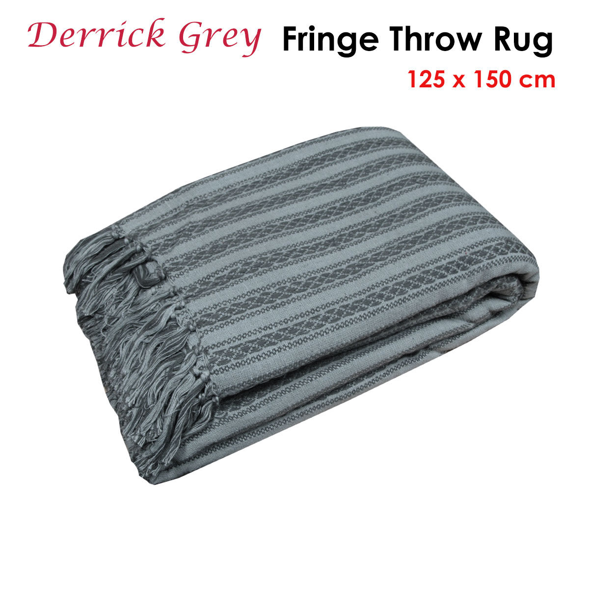 J.Elliot Home Derrick Grey Throw Rug Price
