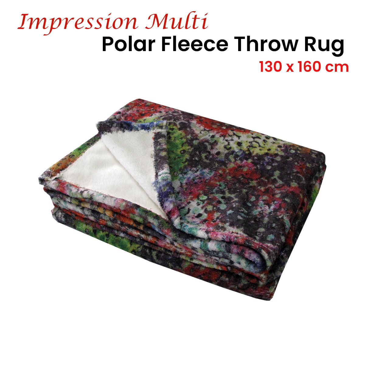 Multi Impression Polar Fleece Throw Rug 130 x 160 cm Price