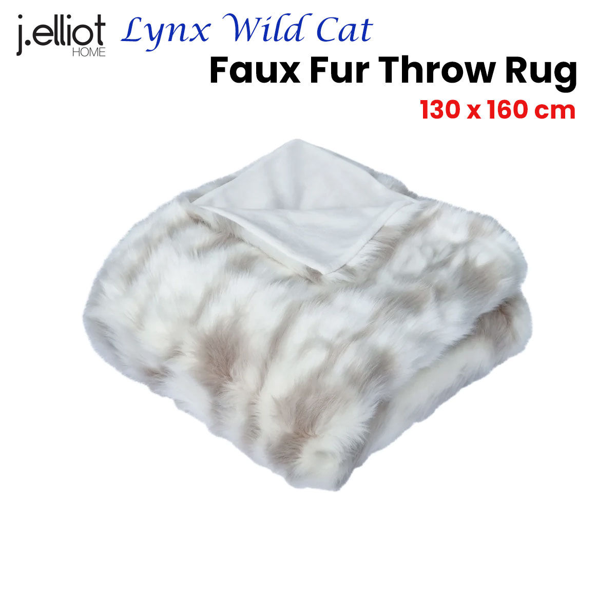 Lynx Wild Cat Faux Fur Throw Rug 130 x 160cm Price