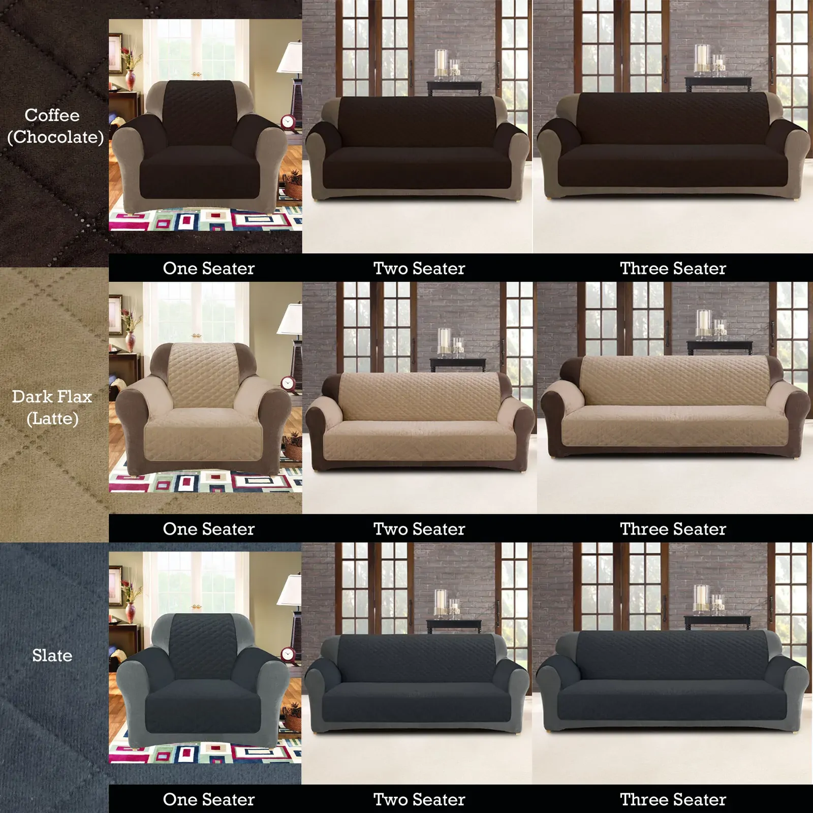 Custom Fit Sofa Cover Protector One Seater Slate Price