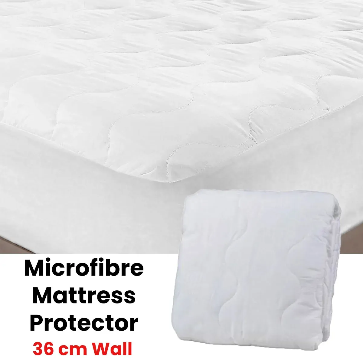 Essentially Home Living Microfibre Quilted Fitted Mattress Protector - KING Price