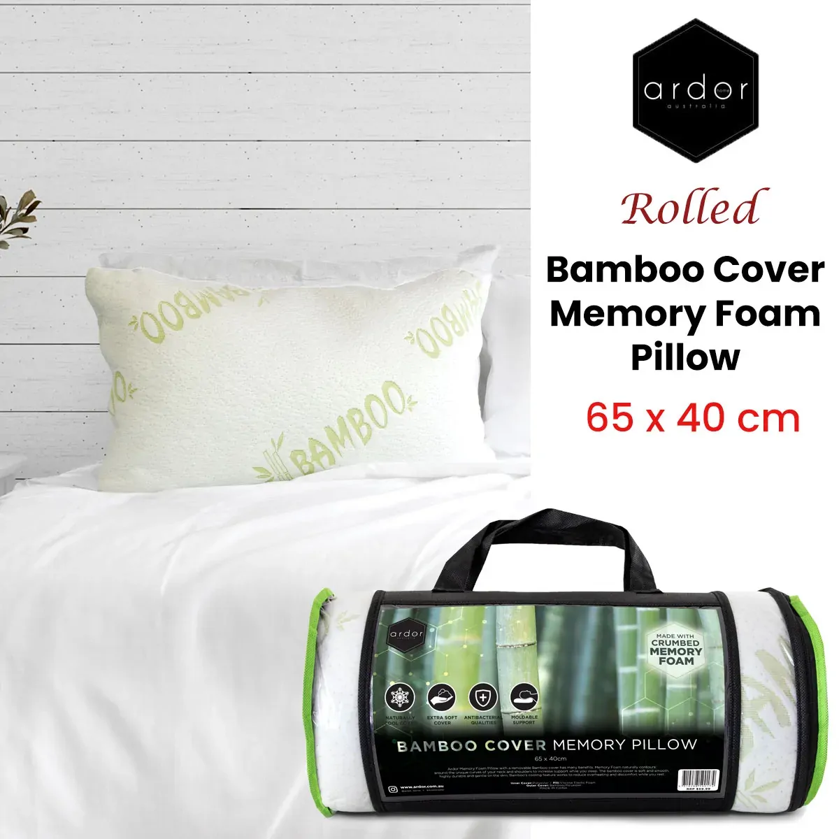Rolled Bamboo Cover Memory Foam Pillow Price