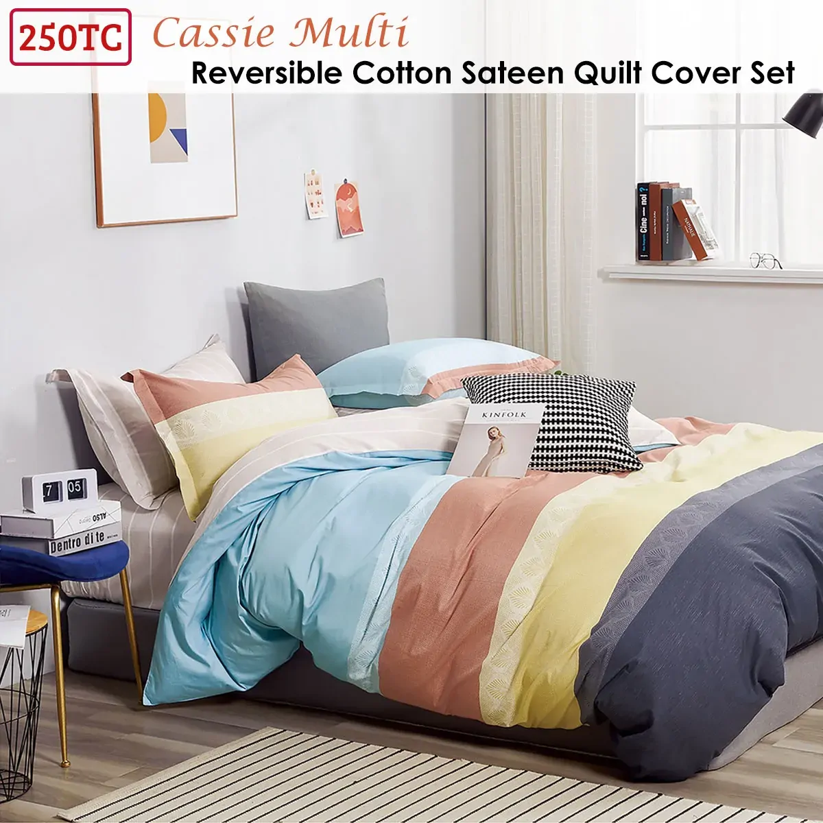Cassie Cotton Sateen Quilt Cover Set Queen Price