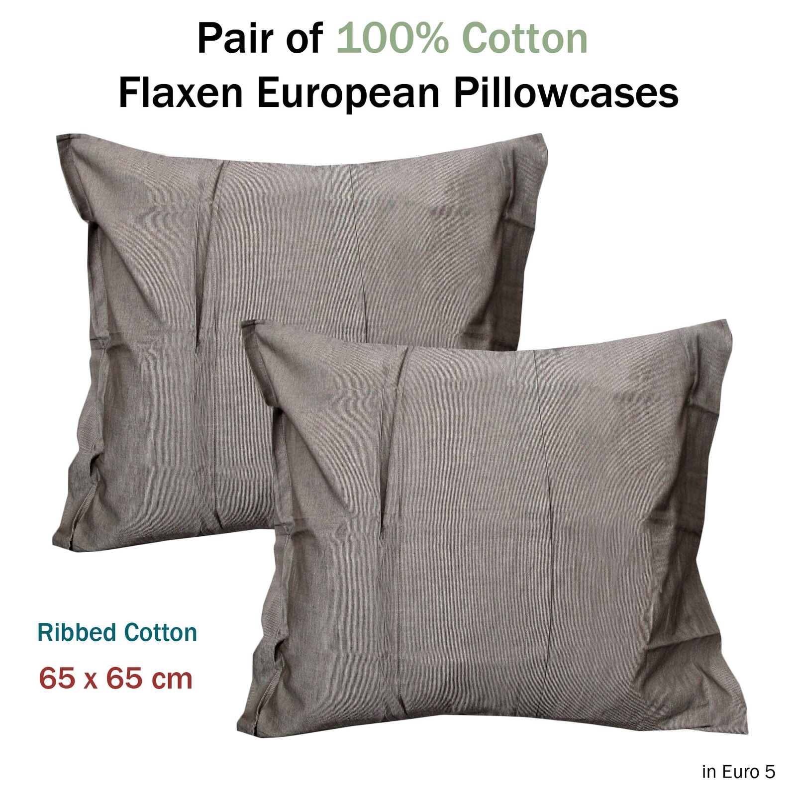 Gainsborough Pair of Pure Cotton Flaxen European Pillowcases Price