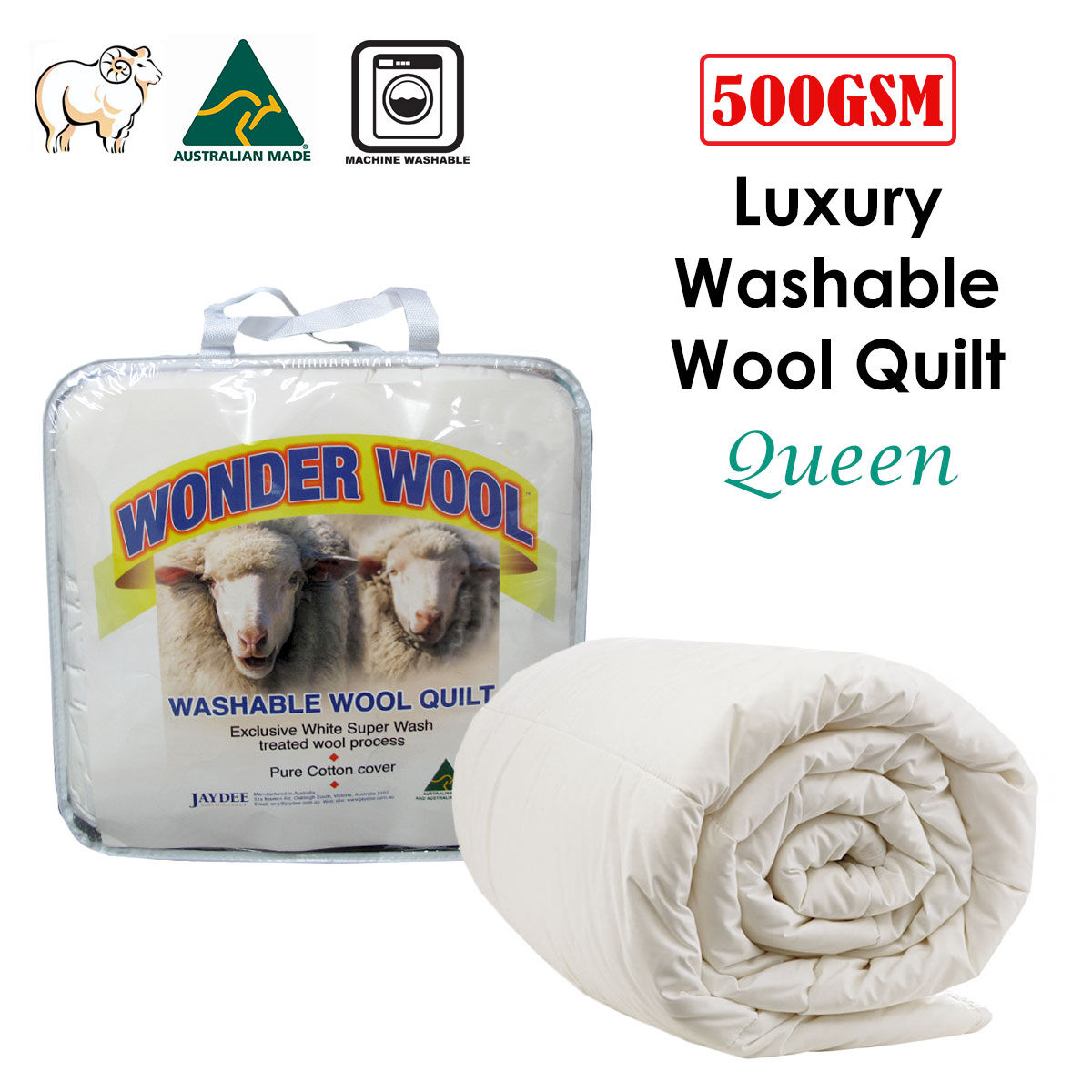 500GSM Washable Wool Quilt Queen Price