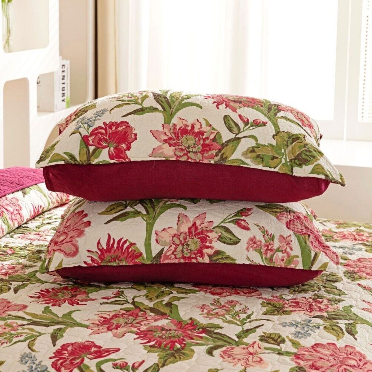 100% Cotton Lightly Quilted Coverlet Set Brooke Queen 230 x 250 cm Price