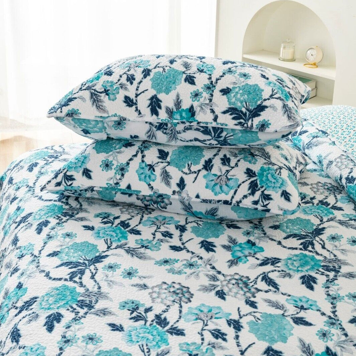 100% Cotton Lightly Quilted Coverlet Set Delta Queen 230 x 250 cm Price