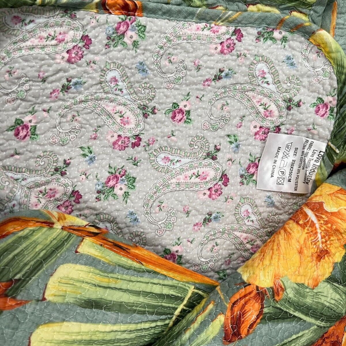 100% Cotton Lightly Quilted Coverlet Set Birds of Paradise Queen 230 x 250 cm Price