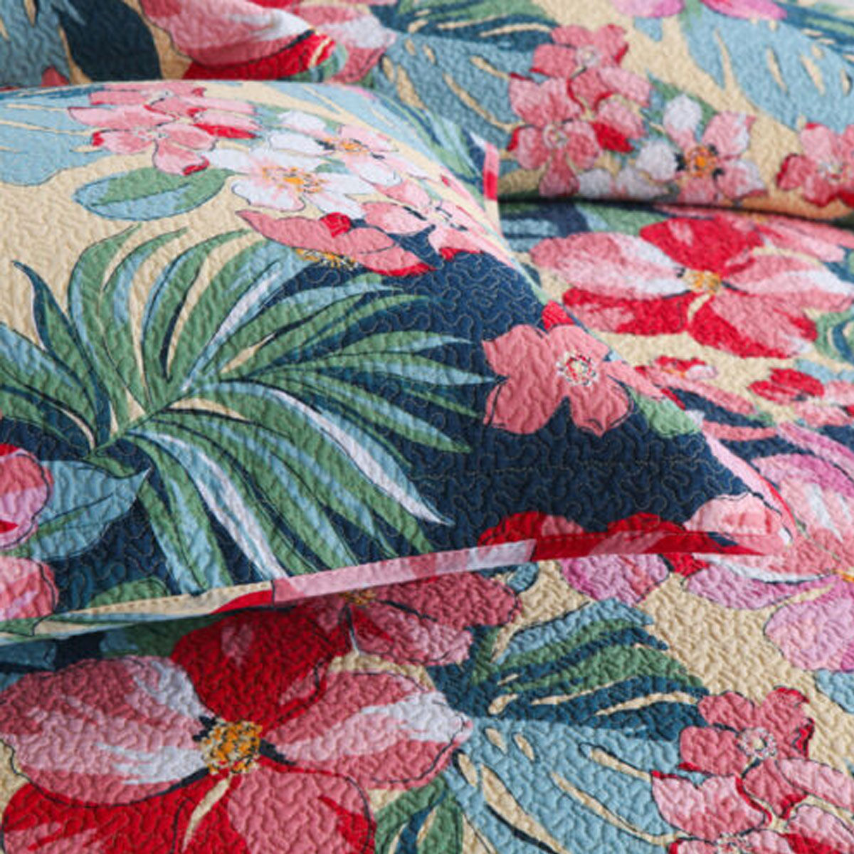 100% Cotton Lightly Quilted Coverlet Set Samoana Queen 230 x 250 cm Price