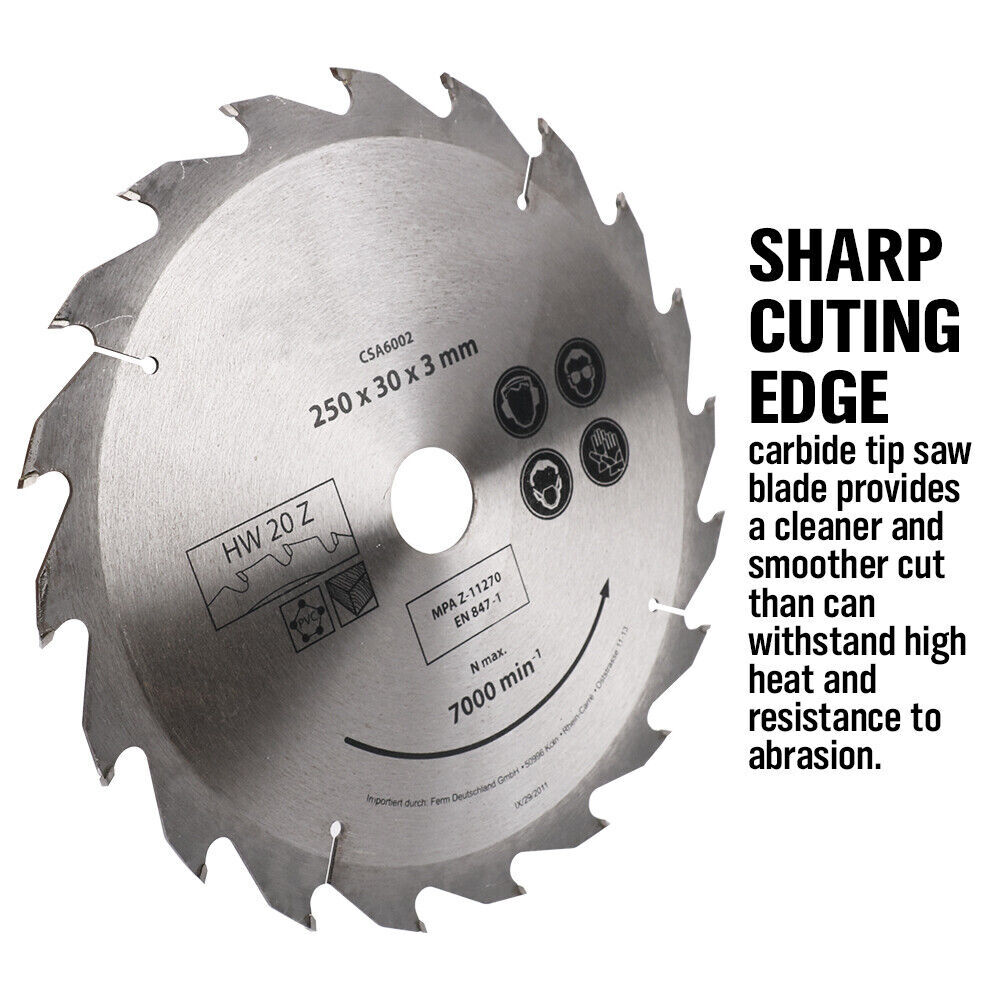 10X250MM Circular Saw Blade 20T Disc Saw Blade Wood Timber Cutting 30/20/16mm Bore Price