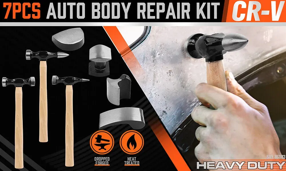 7 Piece Car Dent Auto Body Panel Repair Tool Kit Wooden Handles Beating Hammers Price