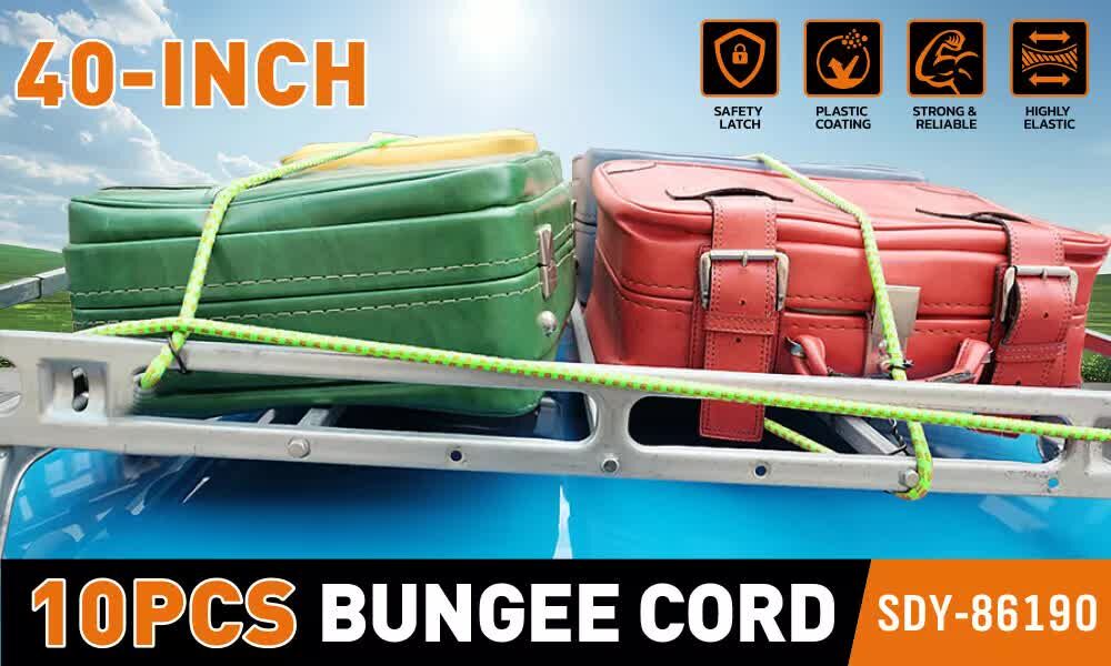 10-Piece Bungee Cords With Hook 40inch Outdoor Elastic Bungee Straps Luggage Price