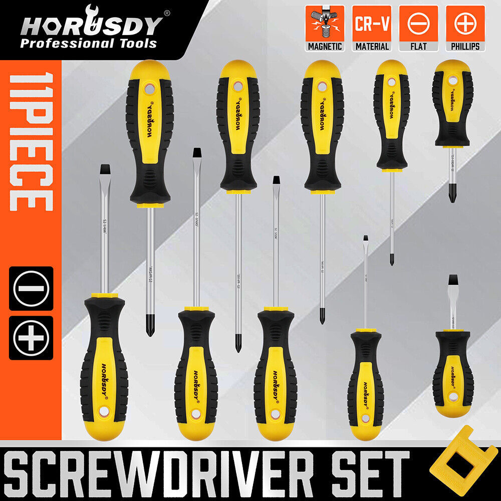 11-Pieces Magnetic Screwdriver Set with Case Magnetizer Demagnetizer Flat Head Price