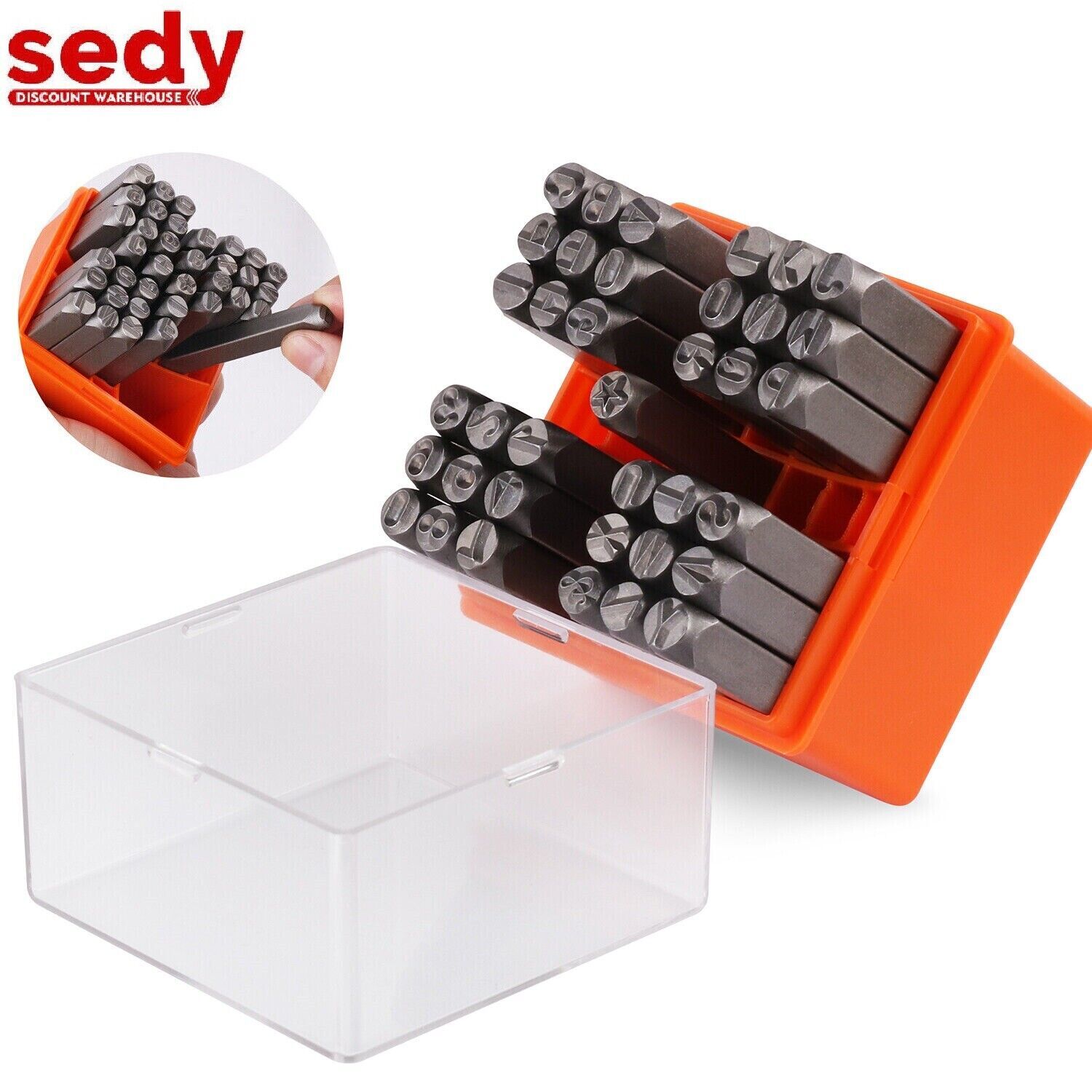 37Pcs 6mm Number & Capital Letter Stamp Set Punches Metal Plastic Wood Leather Price