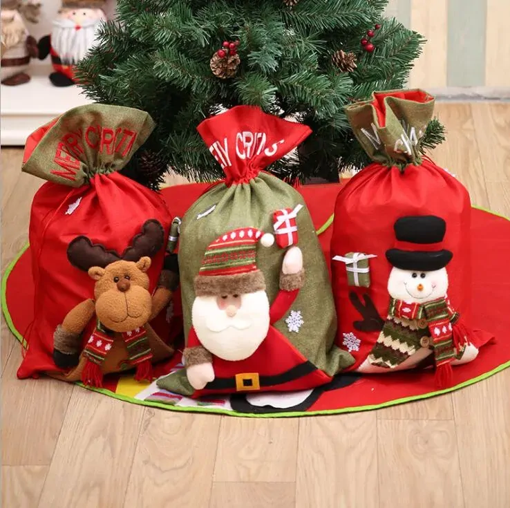 New Christmas Large Jumbo Felt Santa Sack Children Xmas Gifts Candy Stocking Bag, Reindeer (56x35cm) Price