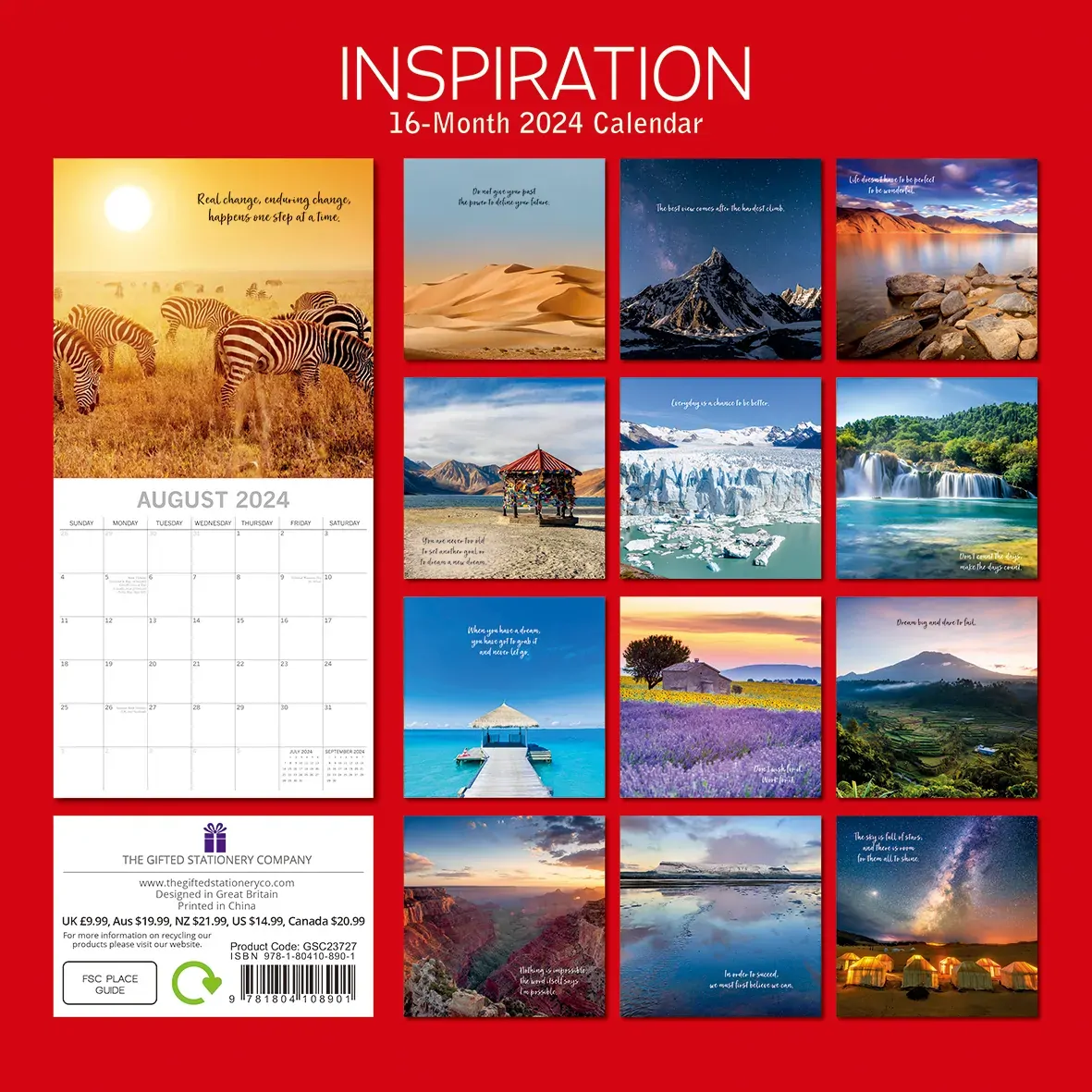 Inspiration - 2024 Square Wall Calendar 16 Month Planner Christmas New Year Gift Price