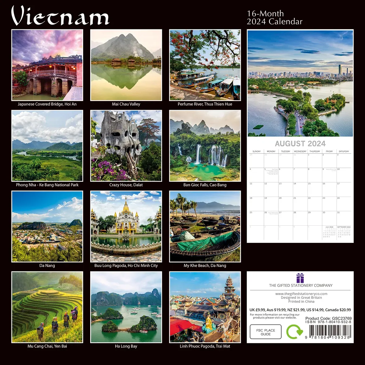 Vietnam - 2024 Square Wall Calendar 16 Months Premium Planner Xmas New Year Gift Price