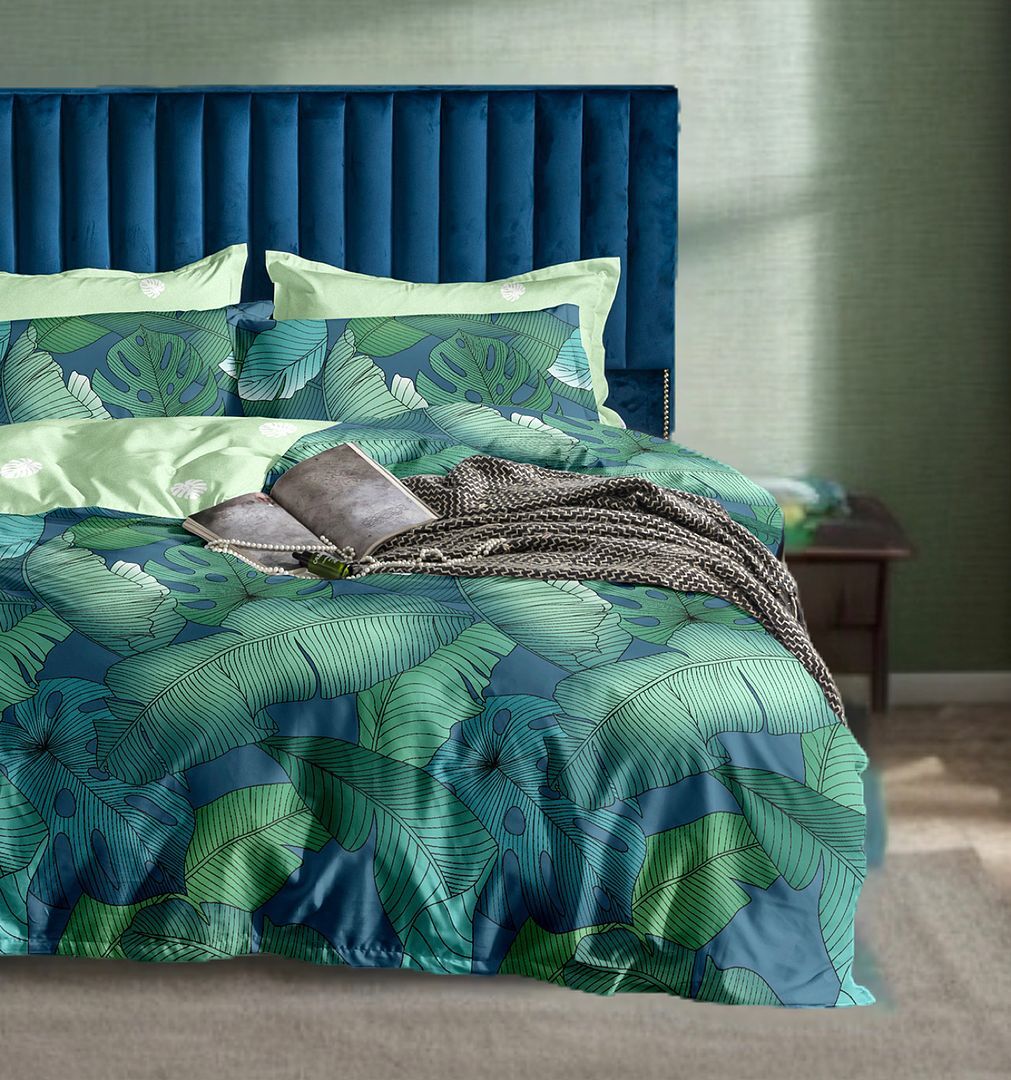 Kalena Leaves Quilt Cover Set - Queen Size Price