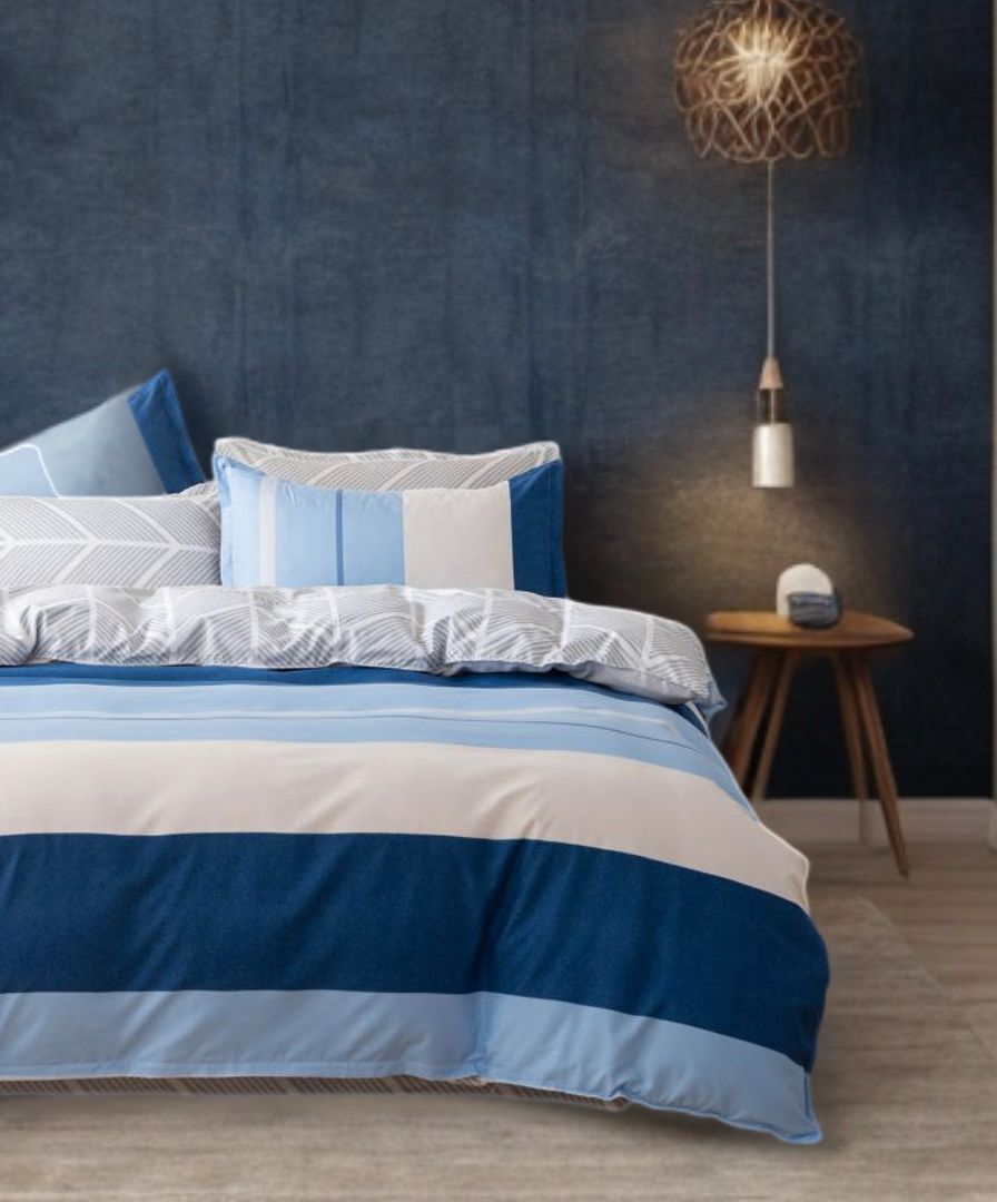 Mannix Striped Quilt Cover Set - Super King Size Price