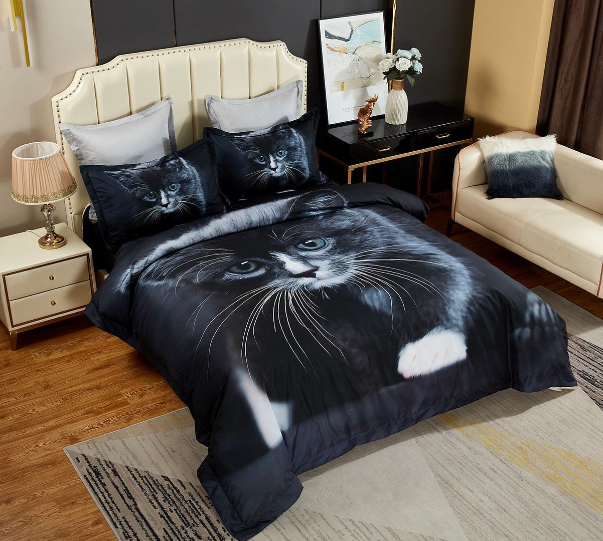 Cat Quilt Cover Set - Super King Size Price