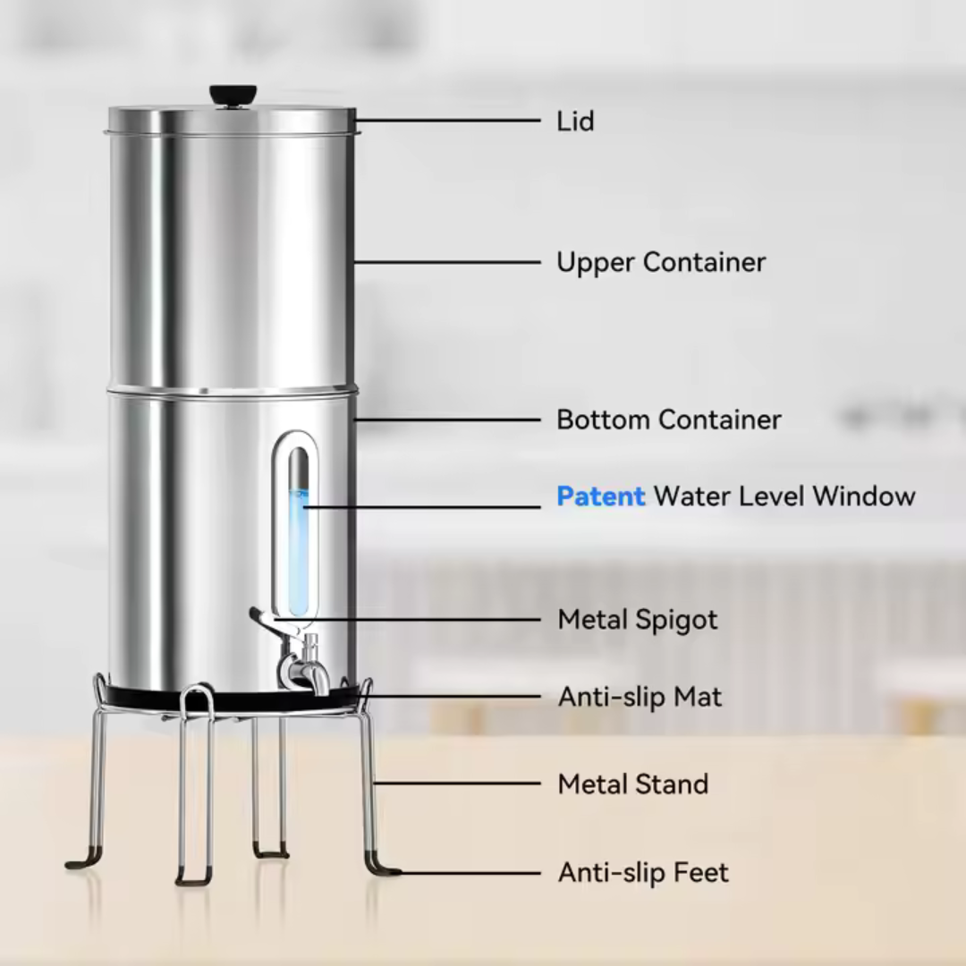 Aimex Portable Water Filter - Gravity-Fed, 304 Stainless Steel, Fluoride Removal Price