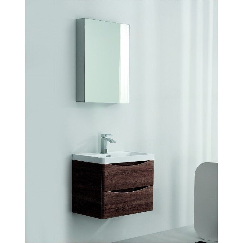 Ancona wall hung bathroom vanity 600mm Rose wood Price