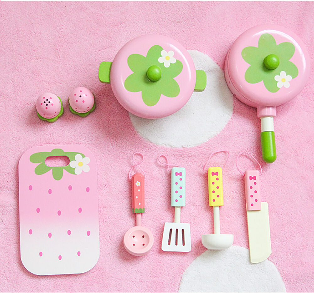 11 Pieces Kids Wooden Kitchen Play Set Price