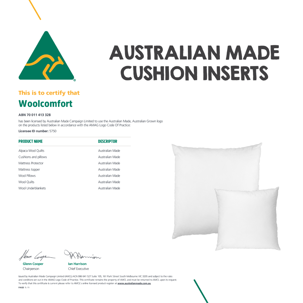 Twin Pack 35x60cm Aus Made Hotel Cushion Inserts Premium Memory Resistant Filling Price