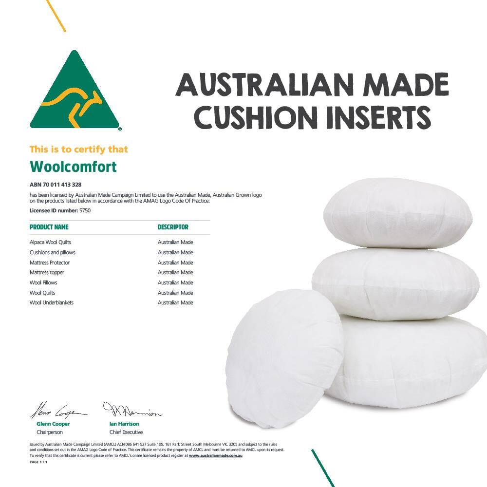 Twin Pack 40cm Aus Made Round Hotel Cushion Inserts Premium Memory Resistant Filling Price