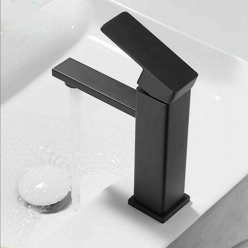2021 Square Cube style basin mount tap low faucet Matte Black tap mixer spout Price