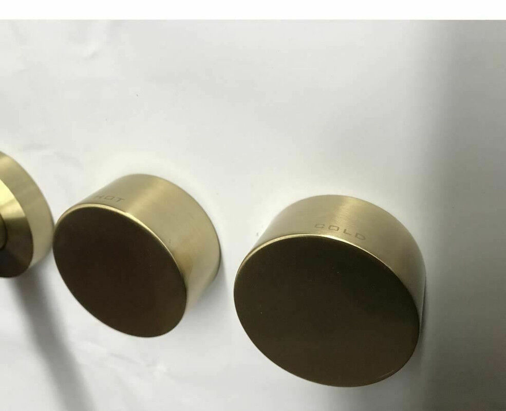 2021 New Burnished Gold Brushed Brass mixer WaterMark WELS round taps wall faucet basin Price