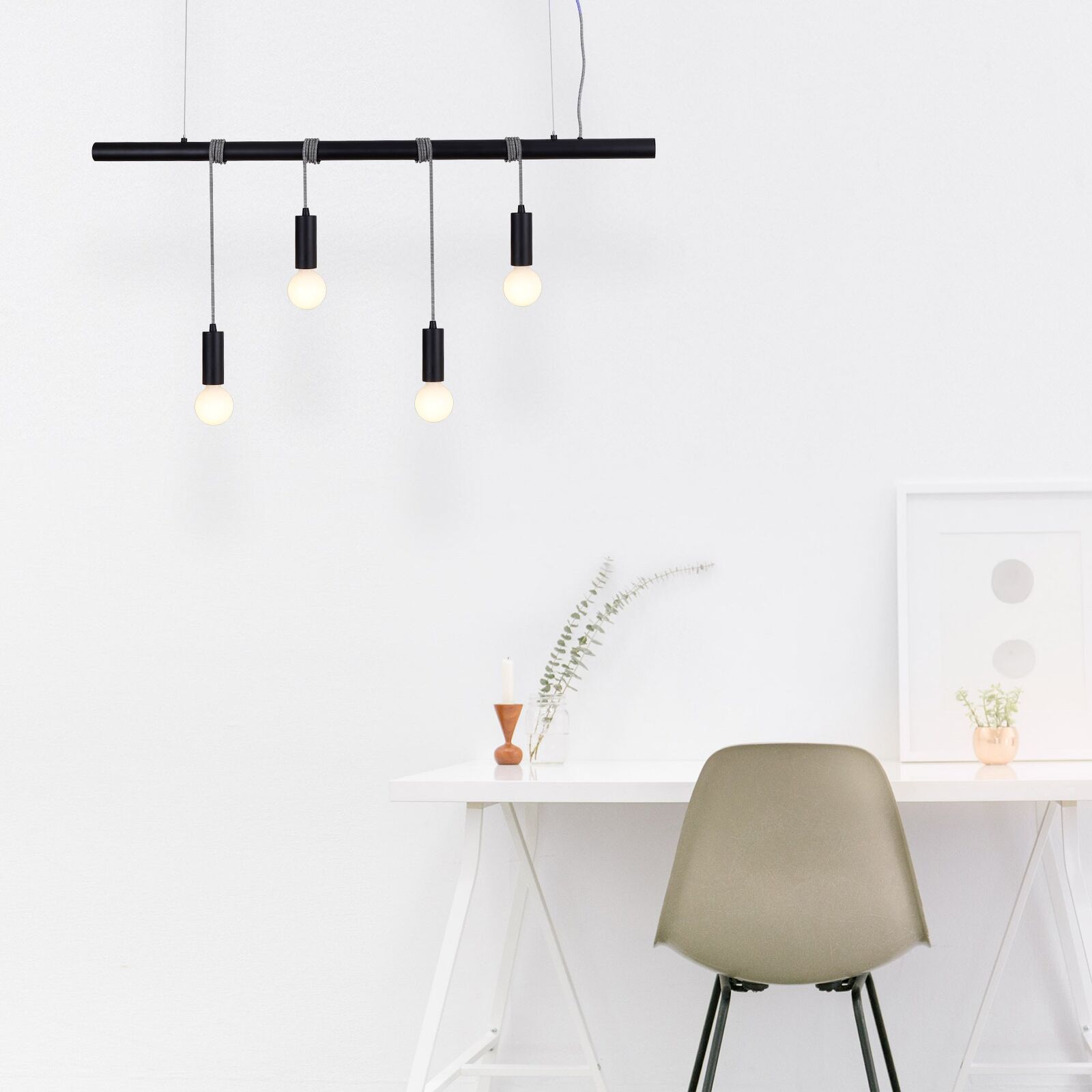 Bikkel 4 Lights Pendant Light - Black Price