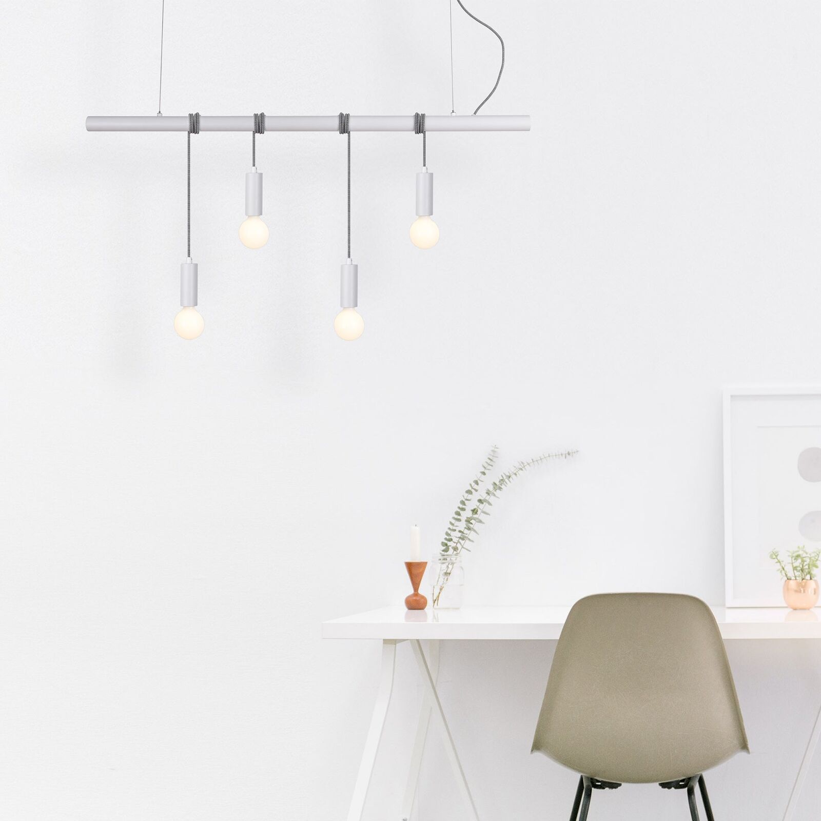 Bikkel 4 Lights Pendant Light - White Price