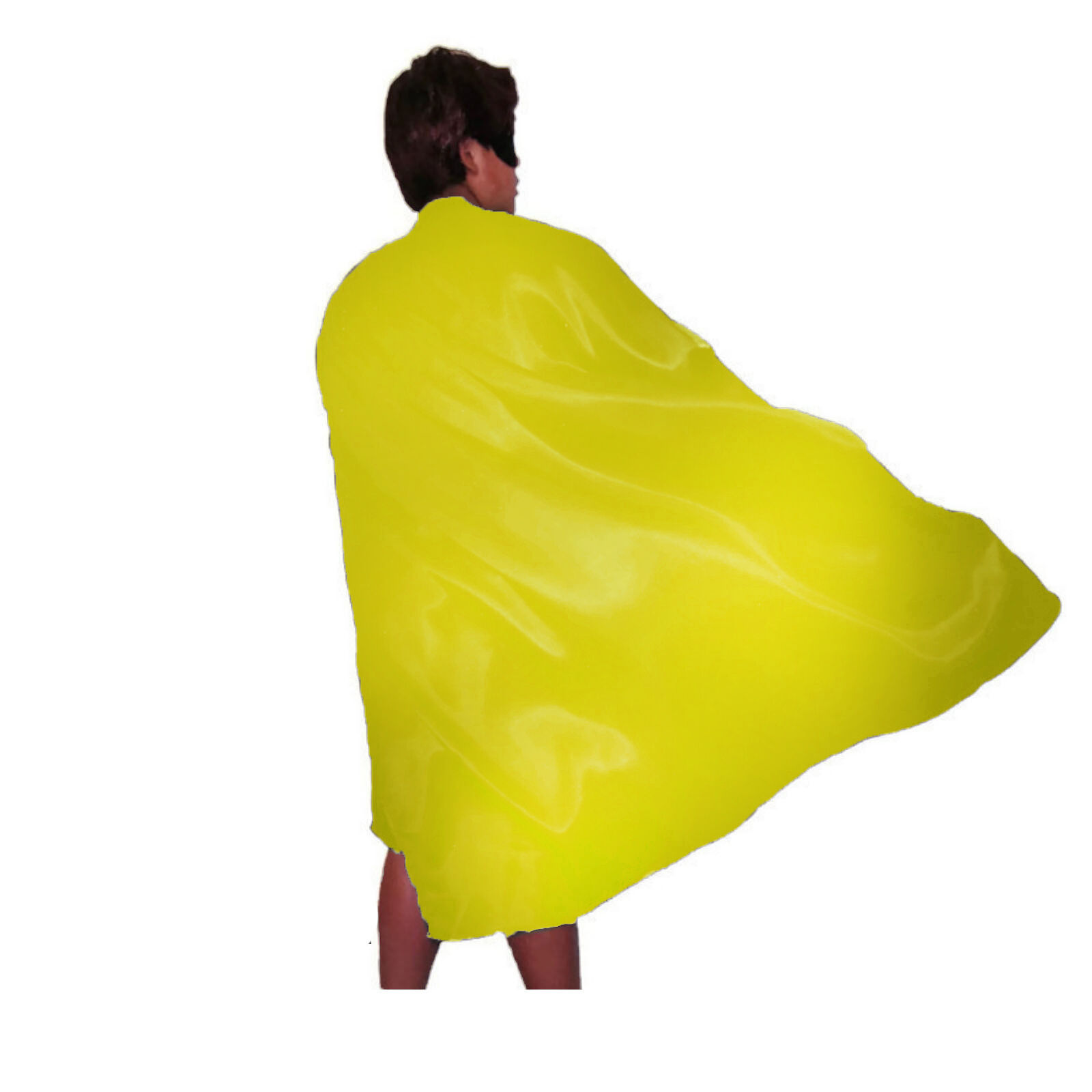 ADULT CAPE Costume Cloak Halloween Fancy Dress Coat Jacket Superhero Book Week - Yellow Price