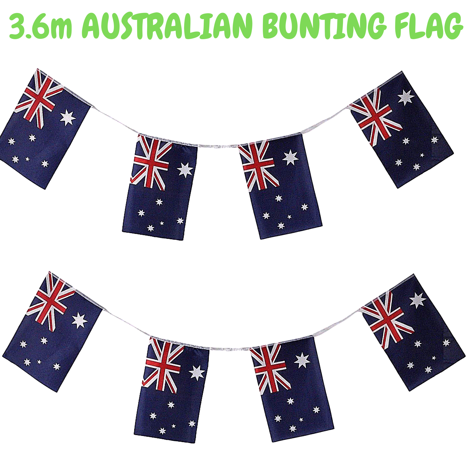 3.6m AUSTRALIA BUNTING FLAG Australian Day Colours Party Banner Flags Decor Price
