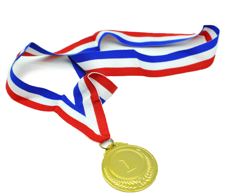 1st METAL GOLD WINNER MEDALS Sports Day School 46cm Ribbon Olympics Price