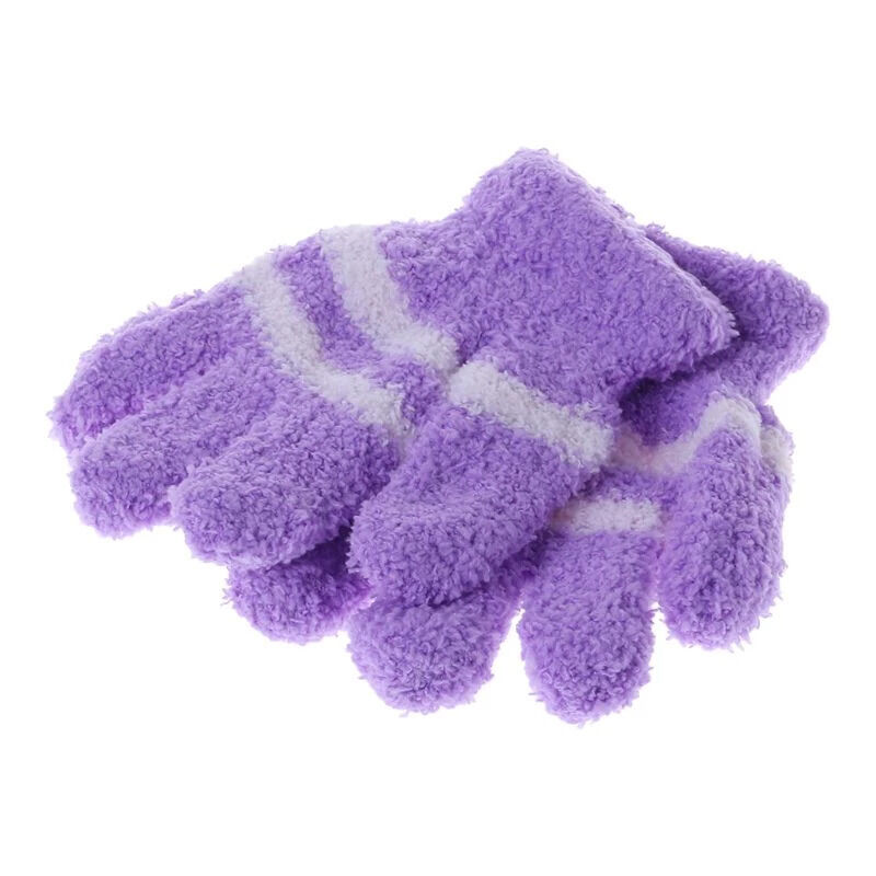 1 Pair Baby Gloves Warm Winter Full Finger Thermal Coral Fleece Kids Boys Girls Price