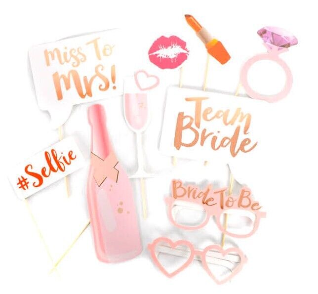 10x Bride To Be Photo Booth Props Hens Bridal Party Bachelorette Selfie Price