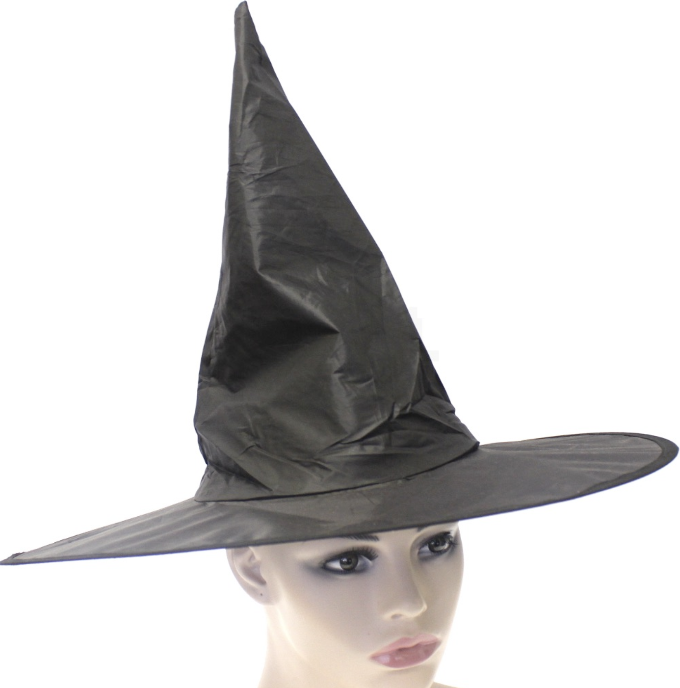 WITCH HAT Plain Black Halloween Costume Fancy Dress Womens Accessory Wizard Price