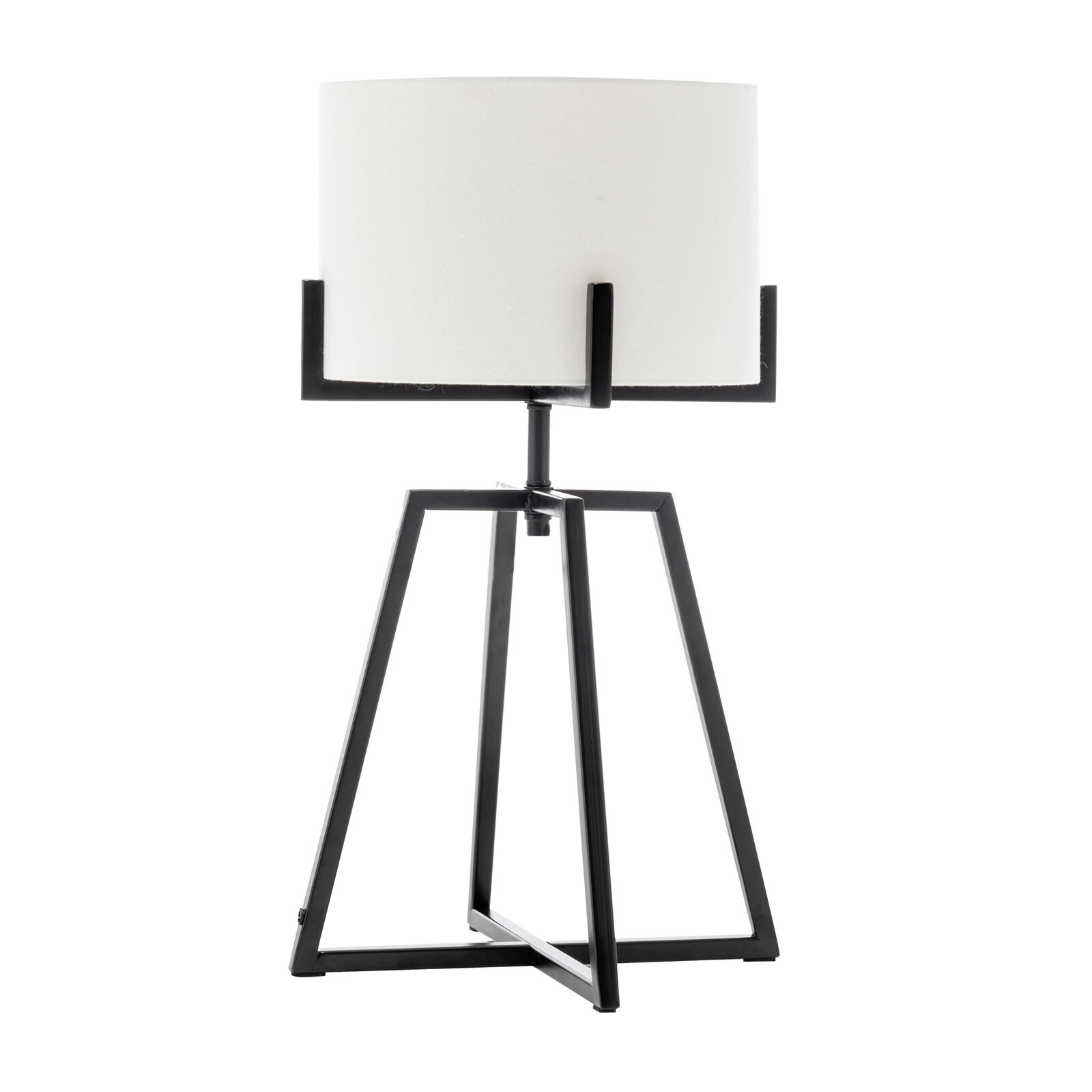 Modern Scandi Metal Dimmable Table Desk Lamp w/ Linen Shade - Matte Black Price