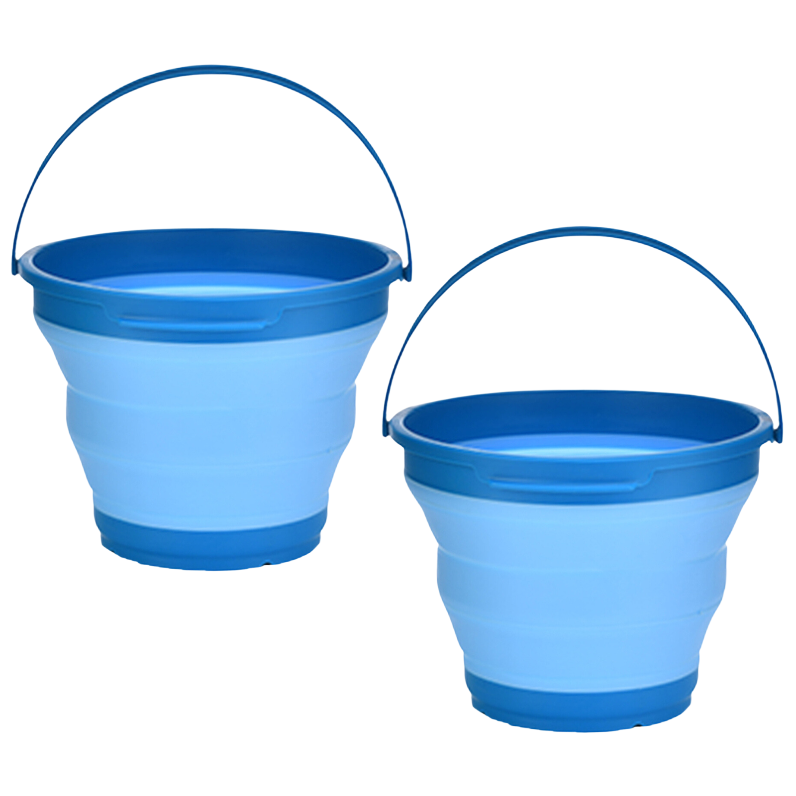 2x 7L Foldable Collapsible Silicone Bucket for Home/Hiking/Camping/Fishing -Blue Price