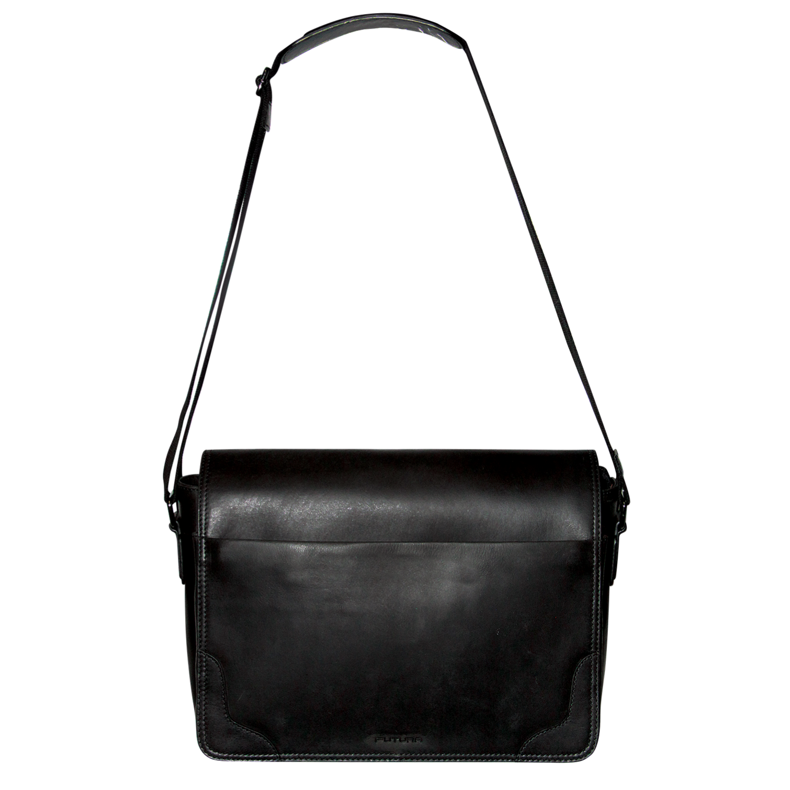 Futura Mens Laptop Messenger Sling Bag School Work Shoulder Strap - Black Price