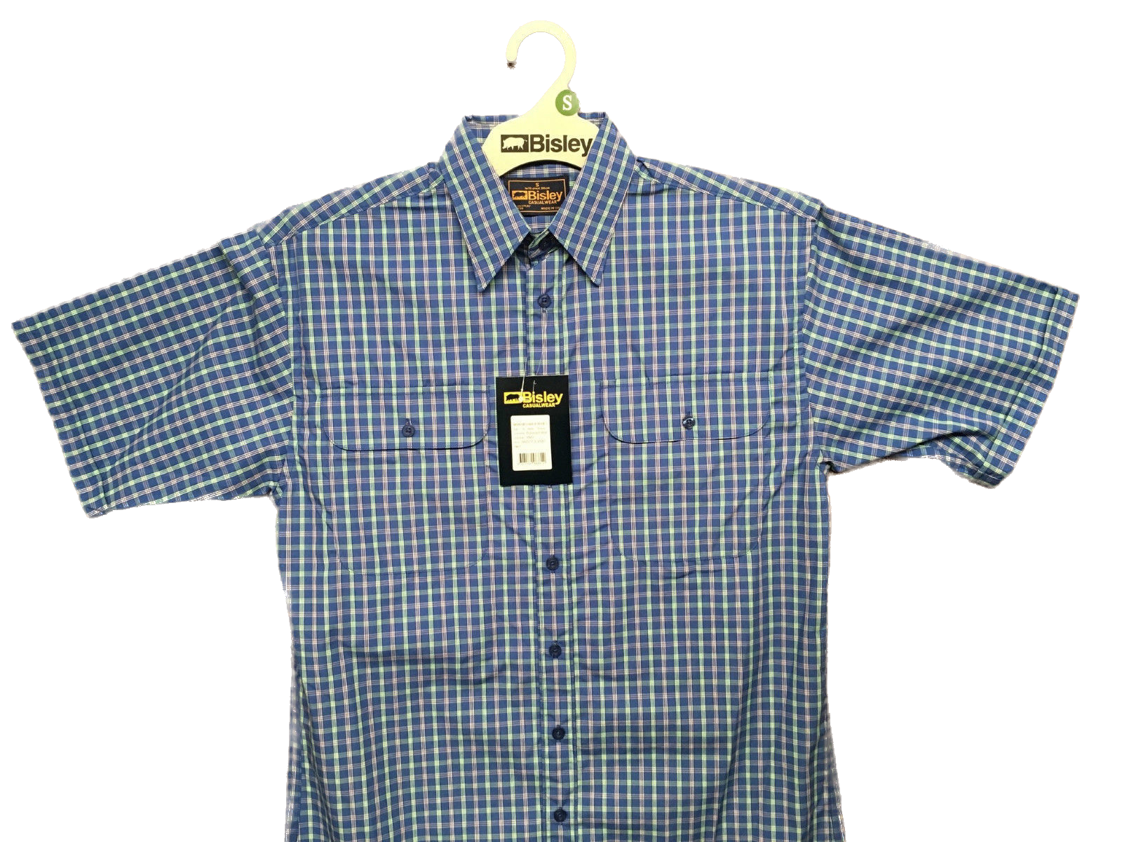 BISLEY SHORT SLEEVE SHIRT Everyday Casual Business Work Cotton Blend Check - BS2573_CAMO (AMO) - S Price