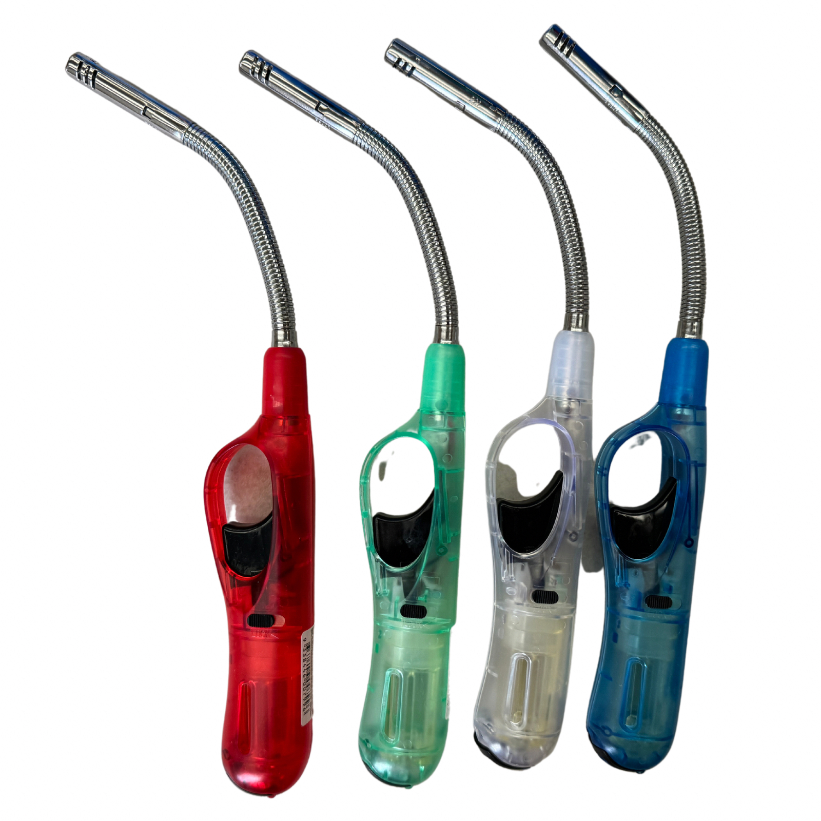 1x Clear Flexible Gas Lighter for BBQ Kitchen Cigarette w/ Safety Lock - Assorted Colours Price