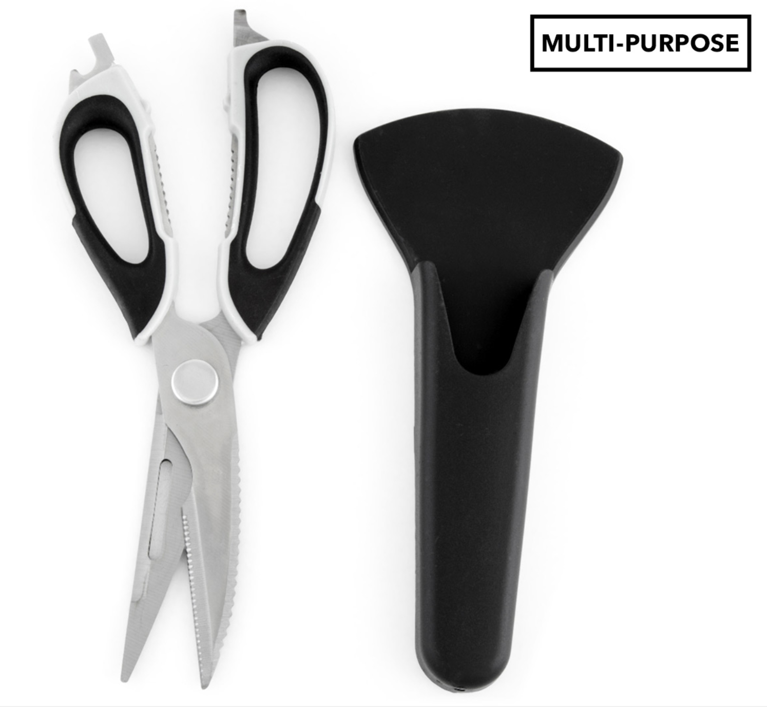 7 in 1 Multi Purpose Kitchen Super Scissors w/ Magnetic Case for Meat Nuts Price