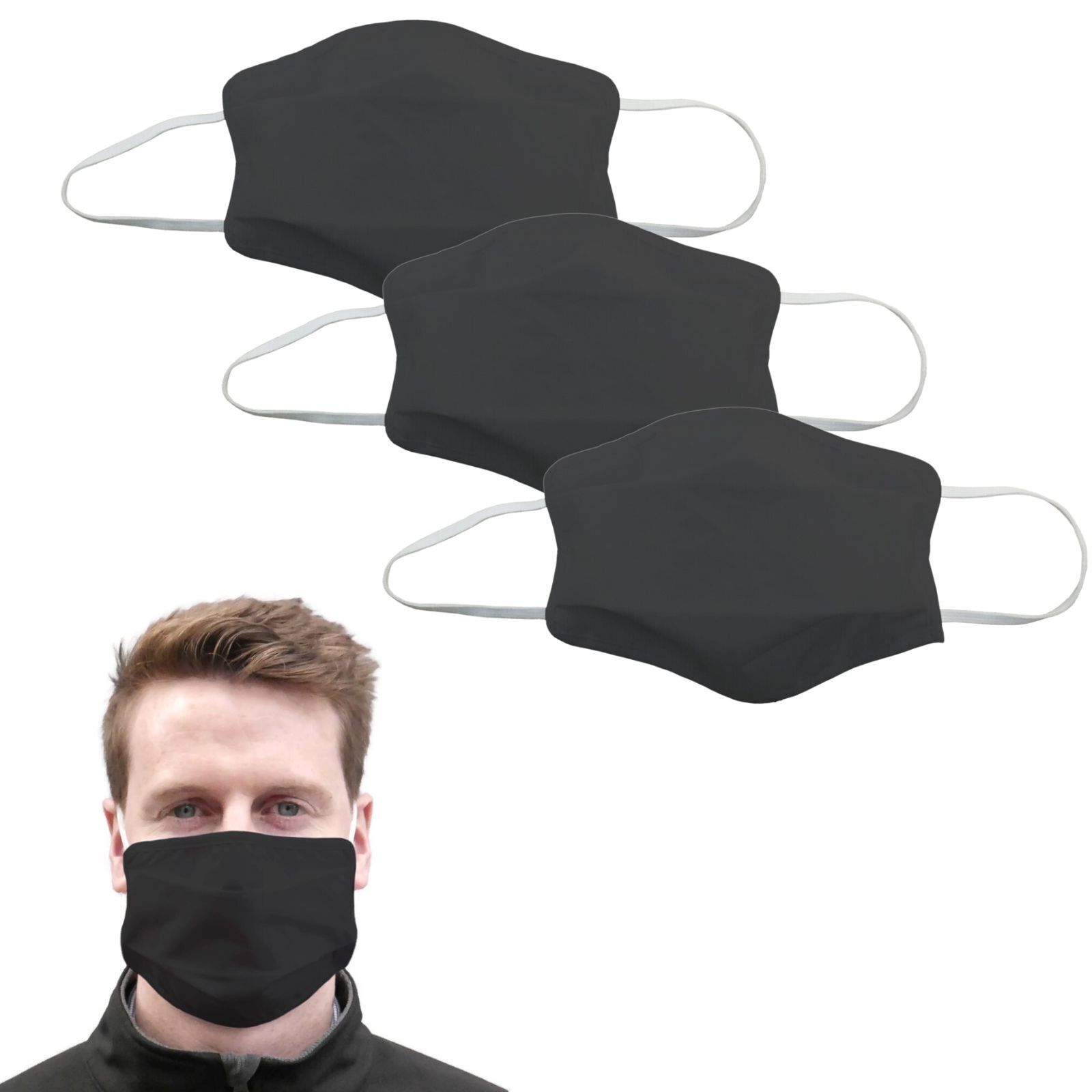 6x Tigerplast Fabric Face Mask Washable Reusable Mask Protect Cover - Black Price
